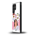netflix and chill back phone cover | glass case for samsung galaxy s24 ultra