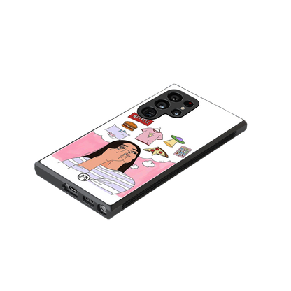 netflix and chill back phone cover | glass case for samsung galaxy s24 ultra