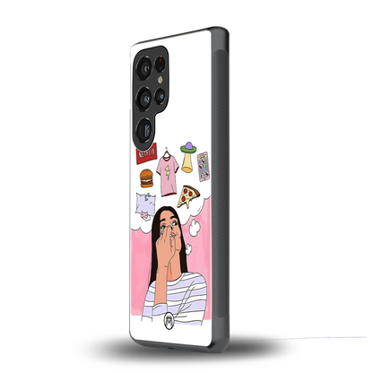 netflix and chill back phone cover | glass case for samsung galaxy s25 ultra