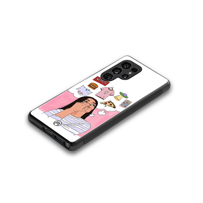netflix and chill back phone cover | glass case for samsung galaxy s25 ultra