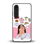 netflix and chill back phone cover | glass case for samsung galaxy s24