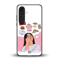 netflix and chill back phone cover | glass case for samsung galaxy s24 fe