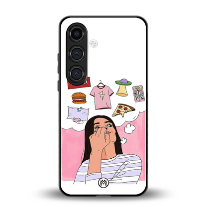 netflix and chill back phone cover | glass case for samsung galaxy s24 plus