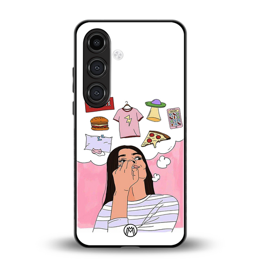 netflix and chill back phone cover | glass case for samsung galaxy s24 plus