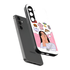 netflix and chill back phone cover | glass case for samsung galaxy s24