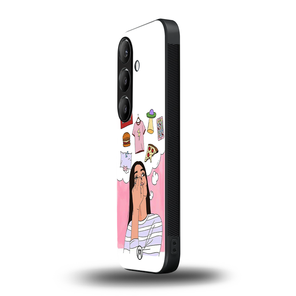 netflix and chill back phone cover | glass case for samsung galaxy s24 fe