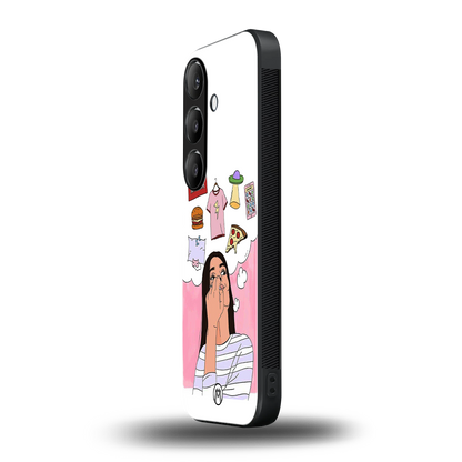 netflix and chill back phone cover | glass case for samsung galaxy s24 fe