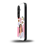 netflix and chill back phone cover | glass case for samsung galaxy s25 plus