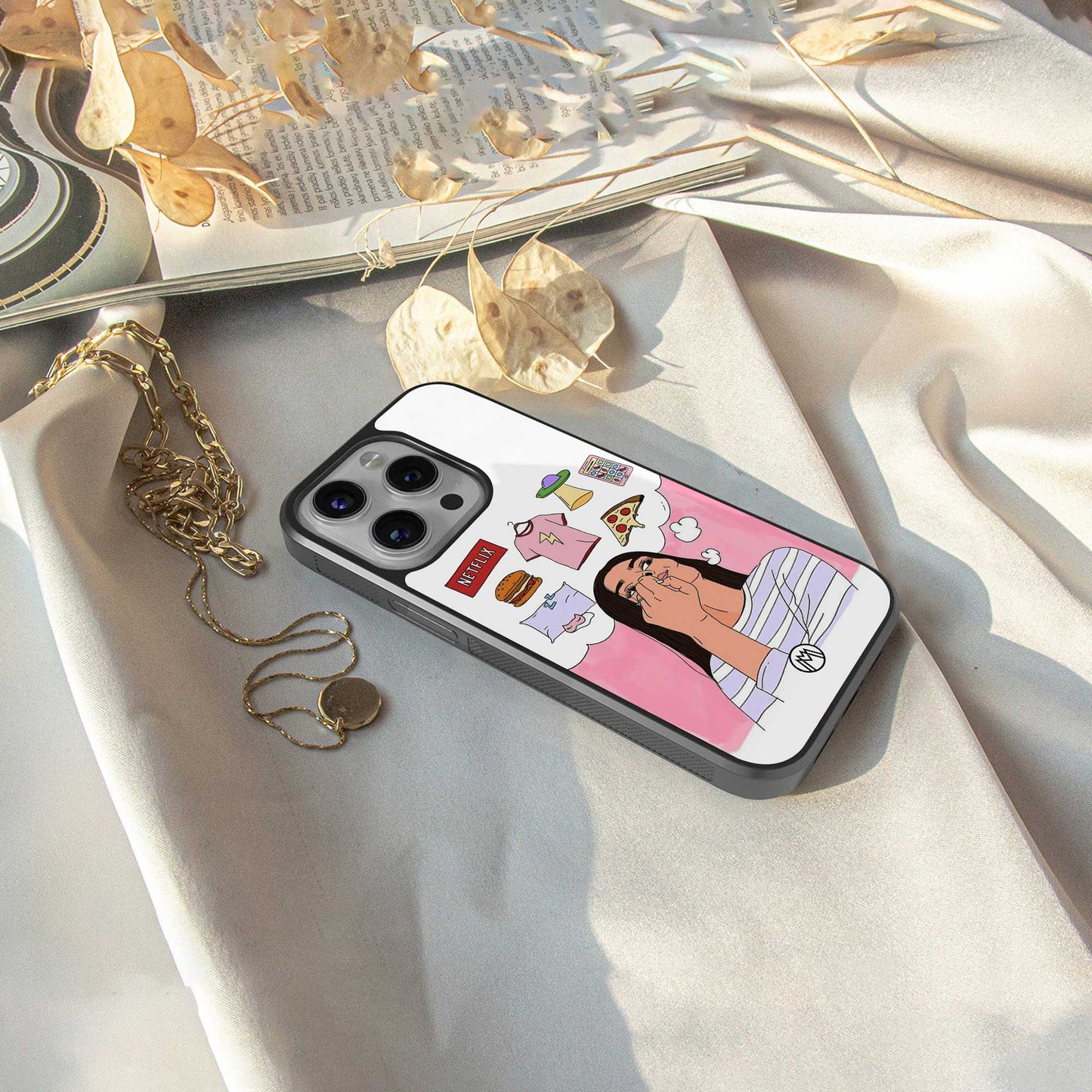 netflix and chill back phone cover | glass case for iphone 13 pro max