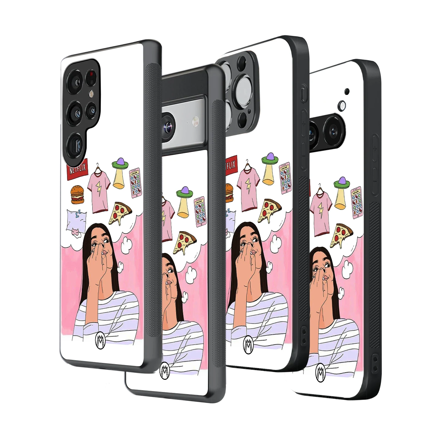 Stylish Glass Back Case for All Smartphones – iPhone, Samsung, OnePlus, Pixel, Redmi, Oppo, Vivo, Motorola