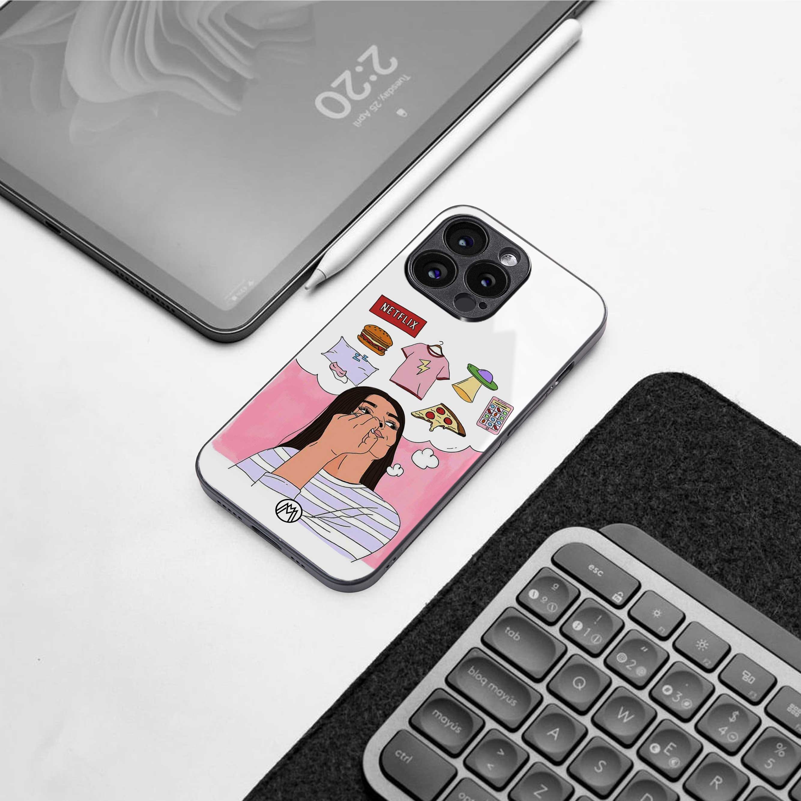 netflix and chill back phone cover | glass case for google pixel 6