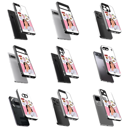 Durable Glass Back Mobile Case for iPhone, Samsung, OnePlus, Google Pixel, Redmi, Vivo, Oppo