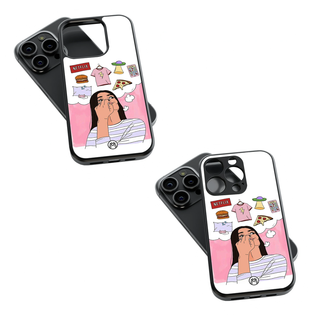 Trendy Glass Back Mobile Case for iPhone, Samsung, Redmi, OnePlus, Google Pixel, Motorola