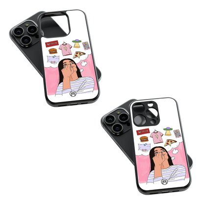 Trendy Glass Back Mobile Case for iPhone, Samsung, Redmi, OnePlus, Google Pixel, Motorola