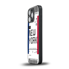 new york boarding pass back phone cover | glass case for iphone 13 pro
