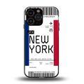 new york boarding pass back phone cover | glass case for iphone 14 pro max