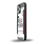 new york boarding pass back phone cover | glass case for iphone 14 pro max