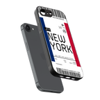 new york boarding pass back phone cover | glass case for iphone 16e