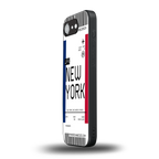 new york boarding pass back phone cover | glass case for iphone 16e