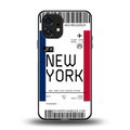 new york boarding pass back phone cover | glass case for nothing phone 1
