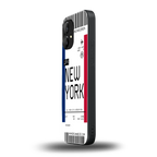 new york boarding pass back phone cover | glass case for nothing phone 1