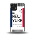 new york boarding pass back phone cover | glass case for nothing phone 2