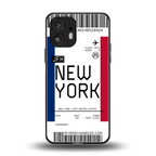 new york boarding pass back phone cover | glass case for nothing phone 2