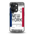 new york boarding pass back phone cover | glass case for oneplus nord 3