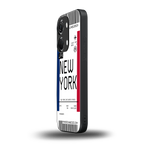 new york boarding pass back phone cover | glass case for oneplus nord 3