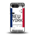 new york boarding pass back phone cover | glass case for oneplus nord 4