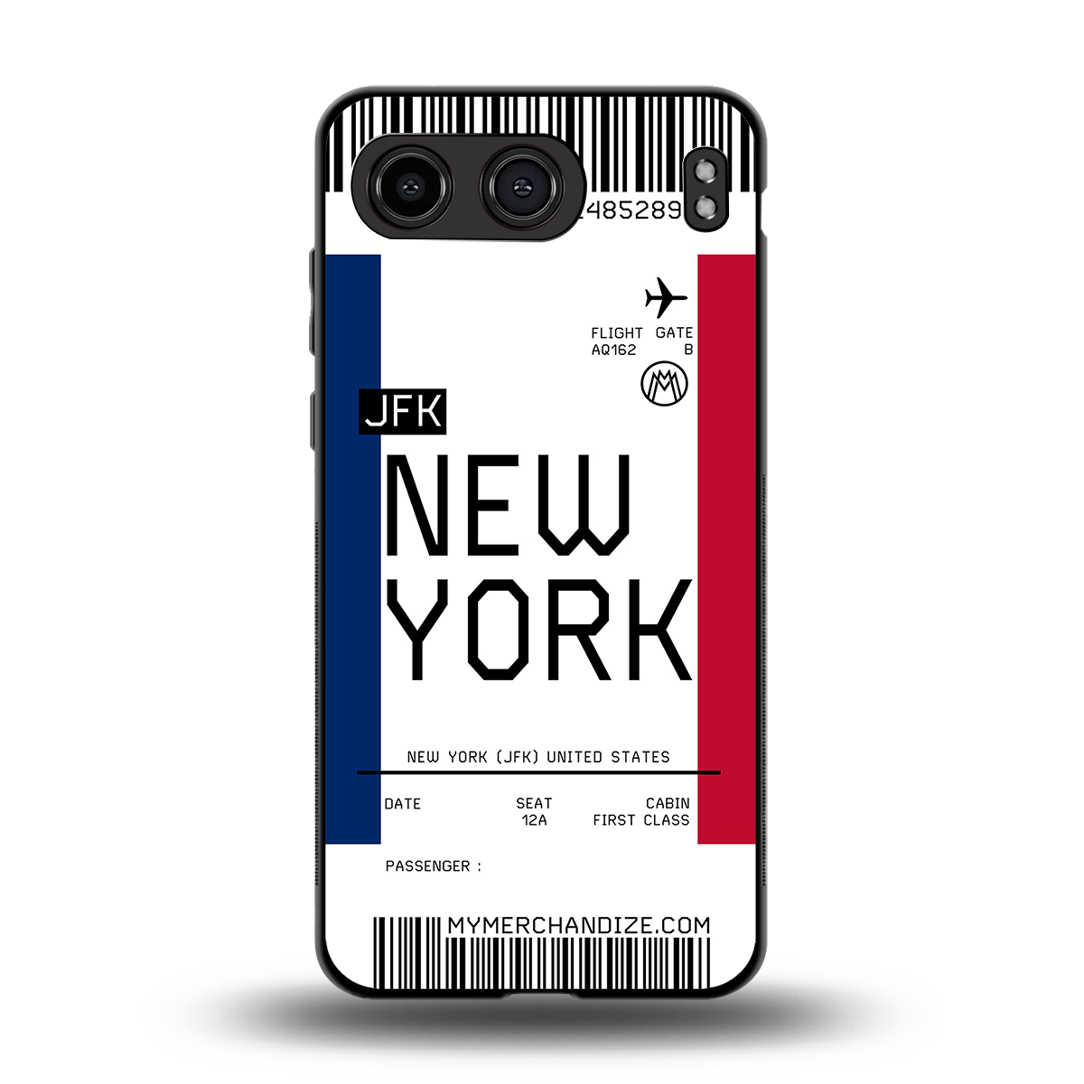 new york boarding pass back phone cover | glass case for oneplus nord 4