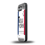 new york boarding pass back phone cover | glass case for oneplus nord 4
