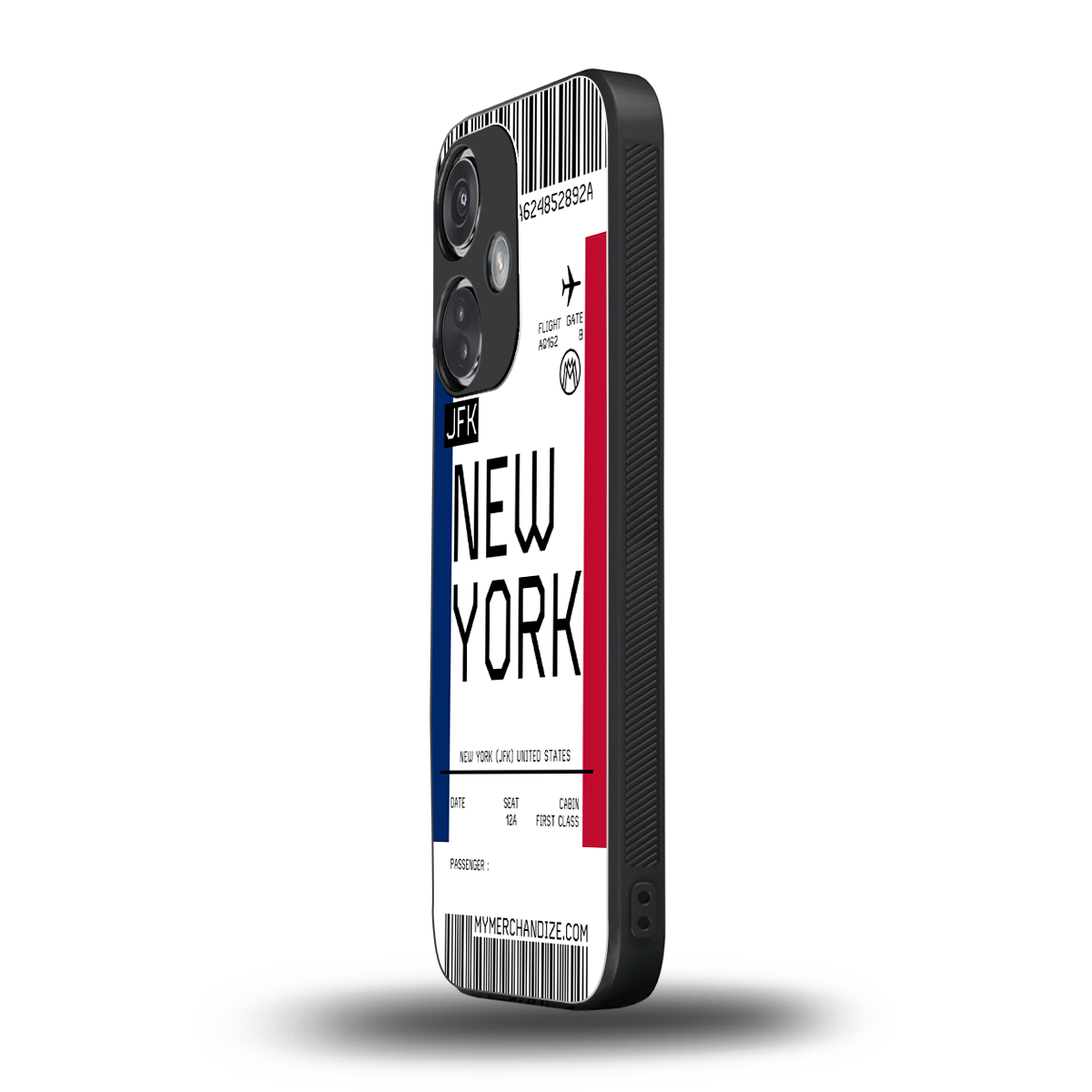 new york boarding pass back phone cover | glass case for oneplus nord ce 3