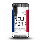 new york boarding pass back phone cover | glass case for oneplus nord ce 4 lite