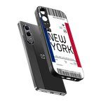 new york boarding pass back phone cover | glass case for oneplus nord ce 4 lite