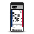 new york boarding pass back phone cover | glass case for Google Pixel 7