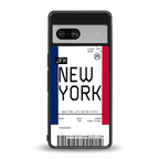 new york boarding pass back phone cover | glass case for Google Pixel 7A