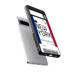 new york boarding pass back phone cover | glass case for google pixel 8 pro