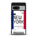 new york boarding pass back phone cover | glass case for Google Pixel 8