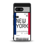 new york boarding pass back phone cover | glass case for Google Pixel 8