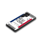new york boarding pass back phone cover | glass case for samsung galaxy s25 ultra