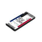 new york boarding pass back phone cover | glass case for samsung galaxy s23 plus