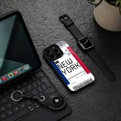 New York Boarding Pass Phone Cover | Glass Case