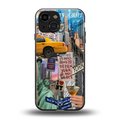 newyorker back phone cover | glass case for iphone 13 mini