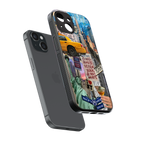 newyorker back phone cover | glass case for iphone 13 mini