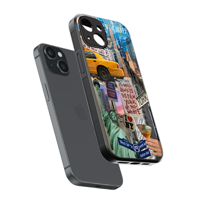 newyorker back phone cover | glass case for iphone 13 mini