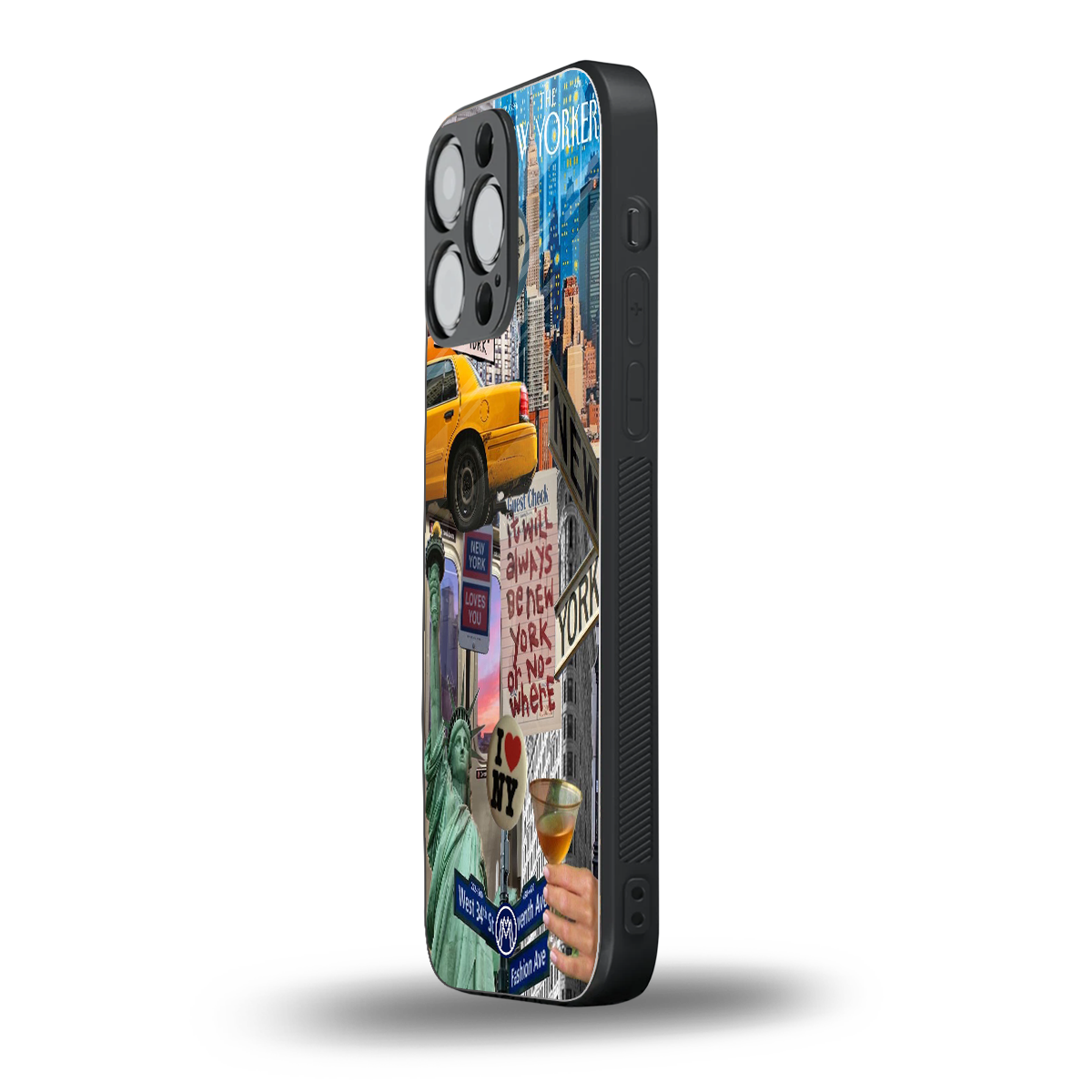 newyorker back phone cover | glass case for iphone 13 pro max