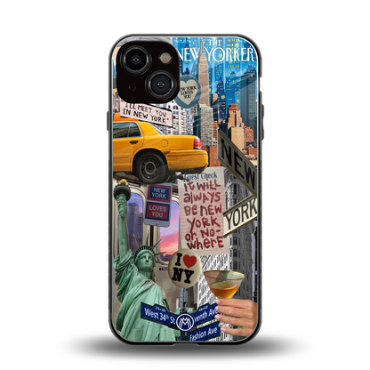 newyorker back phone cover | glass case for iphone 13