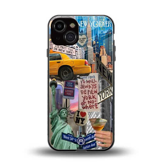 newyorker back phone cover | glass case for iphone 13