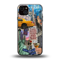 newyorker back phone cover | glass case for iphone 15 plus